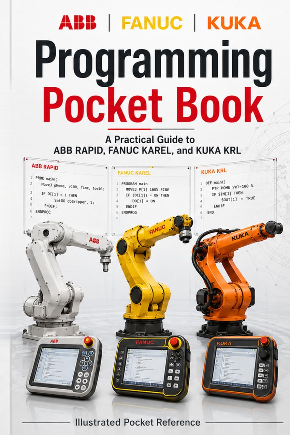 Advanced ROBOT PROGRAMMING FANUC • ABB • KUKA: ROBOT PROGRAMMING Learn KAREL, RAPID & KRL Side by Side cover