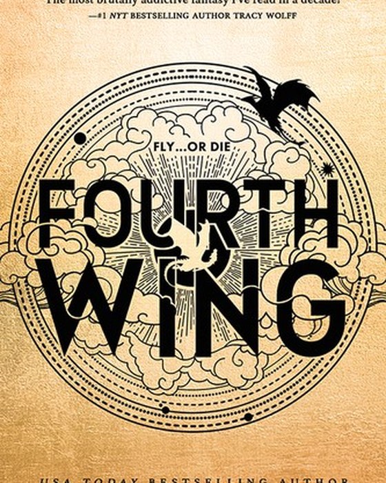 Book cover of Fourth Wing by Rebecca Yarros